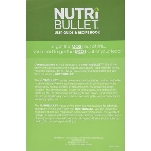 NUTRIBULLET USER GUIDE & RECIPE BOOK + POCKET NUTRITIONIST