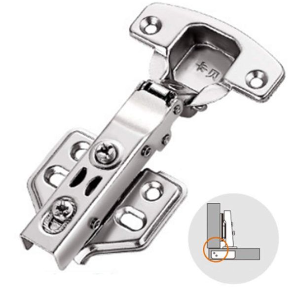 Soft Close Hinges Kitchen Cupboard Cabinet Door Hinges with Self Closing Mechanism Slow Shut Plate Hinge & Screws Pack of 2 Pcs