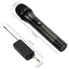 NEW 2-Channel UHF Wireless Microphone Handheld Mic System Dual Antenna Gray US