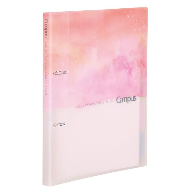 Kokuyo Ru-PP358-L3P Campus Loose Leaf Binder, Limited Edition, B5, 2 Holes, Pastel Grade, Pink