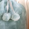 Large Plush Hot Water Bottle Duck Egg Blue
