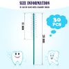 Cowwell Interdental Brush Teeth Soft Dental Picks Tooth Floss Interdental Brush Betweens Interdental Brush Refills White Refills for Tooth Cleaning (Middle, 30 Pieces)