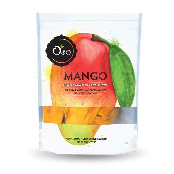 Oso Snacks Dried Mango Slices, Premium Quality, No Added Sugar or Preservatives, Big Pieces Only! 26oz