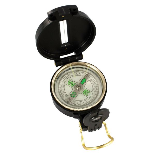 RedRock 451BLK Black Plastic and Brass Lensatic Compass each E9525