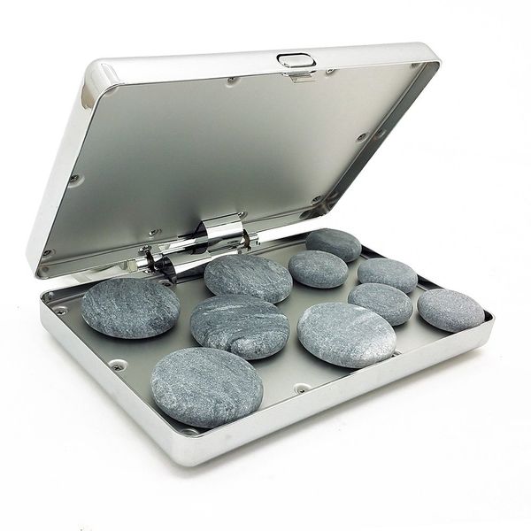 Royal Massage Chrome Case Hot Stone Heater w/10 Hot Rocks