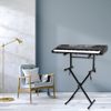 Vaguelly 2 Tier Keyboard Stand - Adjustable Width 45-75cm/16.5-29.5Inch - Iron Extension Second Tier