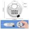 DAYGOS 4 Digit Combination Disc Padlock with Hardened Steel Keyless Heavy Duty Combo Lock for Sheds,Fence,Storage Unit,Trailer,Moving Cube(3/8-in Shackle)