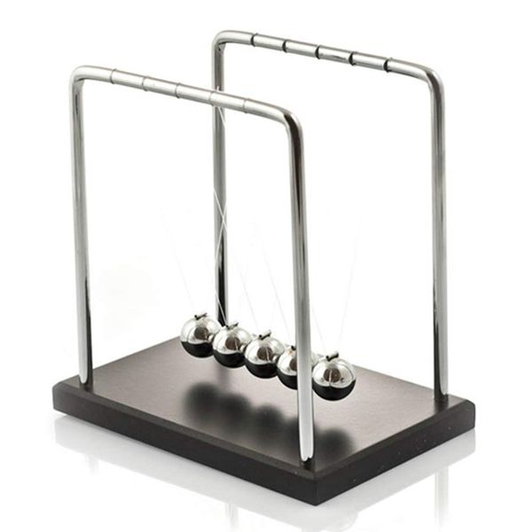 Davi Collection Newtons Cradle/Pendulum Balls, Physics Educational Balance Balls Desktop Decoration Swinging Ball Desk Toy for Office Home Living Room Science Gift