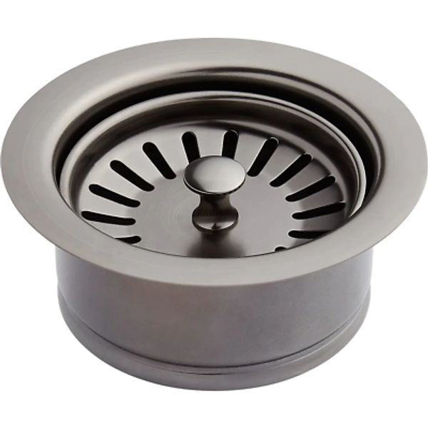 Signature Hardware 483694 4-1/2" Garbage Disposal Flange with Stopper, Gunmetal