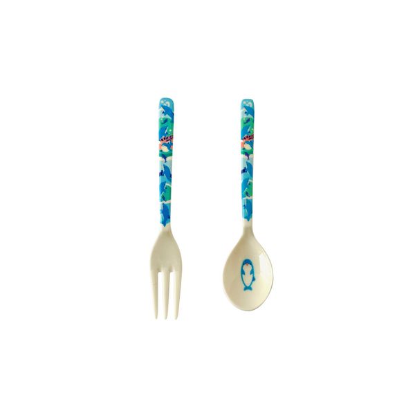 Melamine Spoon Fork Cutlery Set (Iraka Pattern Spoon Fork Set of 1)