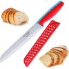 Bread Knife with Sheath, 8 Inch Serrated Bread Knife for Homemade Bread, Bread C