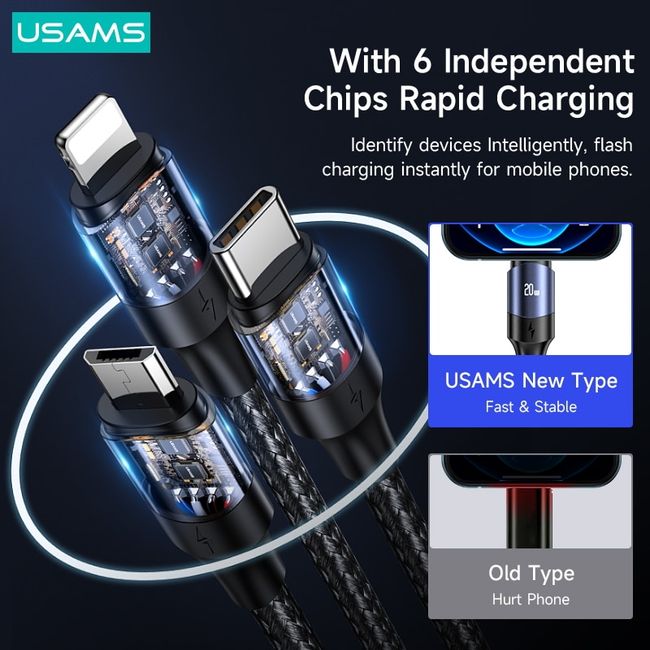 USLION 65W GaN USB C Chargeur Charge Rapide Cor¿¿e EU US Plug PD