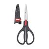 MasterClass EdgeKeeper Kitchen Scissors with Sharpener Sheath, Stainless Steel, 22cm (8.5"), Clam Packed, Black