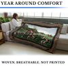 Pure Country Weavers The Fox Hunt Dog Woven Blanket - Gift Cotton Tapestry Throw - Made in The USA - 72" x 54"