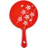 Aizu Lacquerware Hand Mirror, Weeping Cherry Blossom (Vermilion)