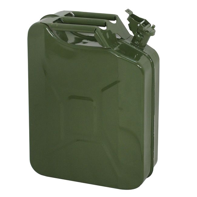 4PCS Jerry Can 5 Gallon 20L Gasoline Fuel Army Backup Metal Steel Tank Holder 