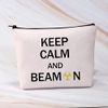 PLITI X-Ray Tech Gift Radiographer Makeup Bag Keep Calm and Beam On for Radiation Therapist Gifts Radiographer Inspirational Gift(Calm beamU)