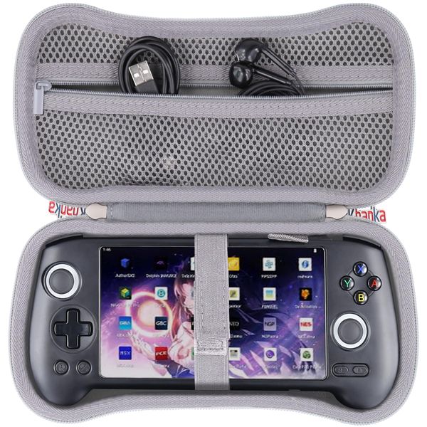 khanka Hard Travel Case Replacement for Anbernic RG556 Retro Handheld Game Console,Case Only. (Grey)