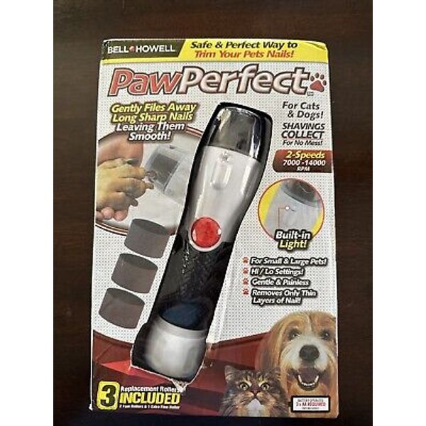 BNIB Bell+Howell 2337 Paw Perfect Pet Dog Cat Nail Trimmer Small Large Breeds