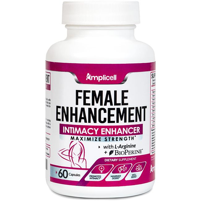 AMPLICELL Female Enhancement - Libido Support for Women - Hormone Balance for Women - Intimacy & Mood Support - Energy Pills with Dong Quai, Ginseng & Maca Root - 60 Count