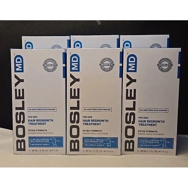 6ct BOSLEY MD FOR MEN HAIR REGROWTH TREATMENT (6 Two Month Supply) EXP 04/2024+