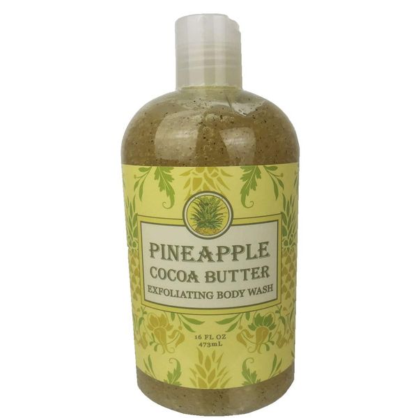 Greenwich Bay Exfoliating Body Wash, Enriched with Shea Butter, Blended with Loofah and Apricot Seed 16 oz (Pineapple)