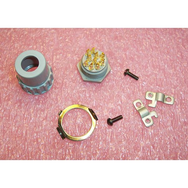 QTY (1) GH-10F POSITRONIC 10 POSITION HEX CIRCULAR SOCKET SOLDER CUP GOLD