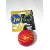 JW Pet iSqueak Assorted  Dog  Ball Red