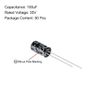 sourcing map 100uF 35V Capacitor, Aluminum Electrolytic Capacitors 105C High Temp 50pcs