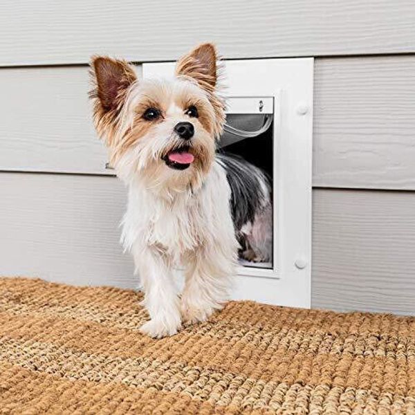 PET SAFE Wall Entry Pet Door Small Dogs 10-15lb Aluminum Frame Vinyl Coating