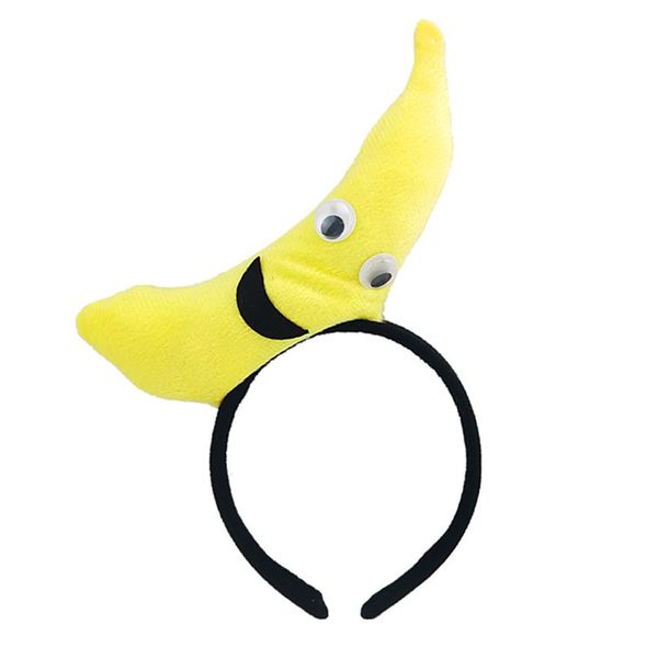 FOMIYES Food Headband Yellow Banana Party Hair Band Performance Hair Hair Accessories (Yellow) Plush Headband