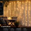 300 Led Warm White Curtain String Lights With Remote Control And Timer 10X10ft
