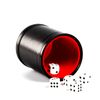Magic Vosom Felt Lined Professional Dice Cup with 5 Dice Quiet for Yahtzee Game