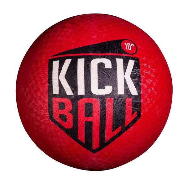 Franklin Sports Rubber Kickball - Kids Playground Ball for Dodgeball + Kickball - 10" Bouncy Ball for Outdoor Games - Red