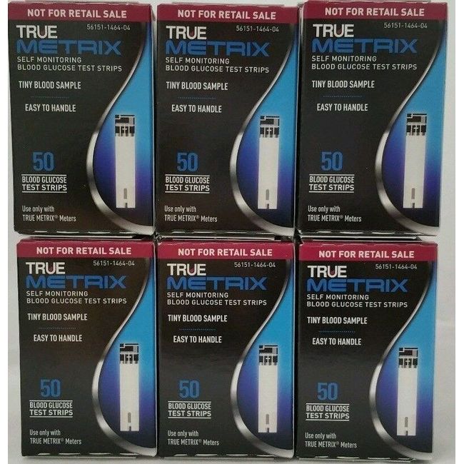 TRUE Metrix Blood Glucose 300 Test Strips (6 Boxes Of 50 Count)@ Exp: 07/30/2025