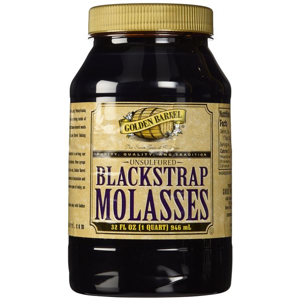 Golden Barrel Blackstrap Molasses, Unsulphured, 32 oz