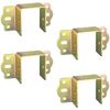 4 PCS Heavy Duty Bed Rail Metal Brackets Support Hinges (40mm)