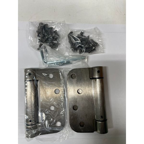 4" Spring Hinges  (4-Hinges) Satin Nickel. US15A. 5/8" Radius.