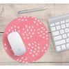 Pink With White Kisses Cluster Crosses Pattern PC Office Computer Round Mouse Mat Pad Desk Mousemat Mousepad