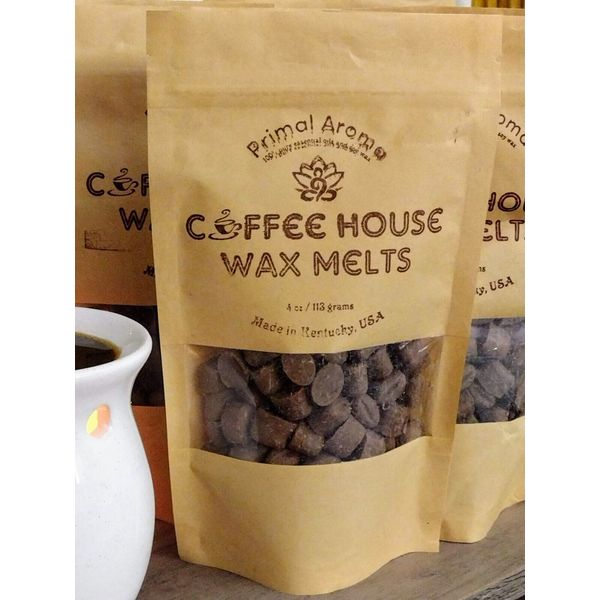 COFFEE HOUSE WAX MELTS (4 OZ)-Coffee Bean shaped tarts in kraft bag-Unique GIFT!