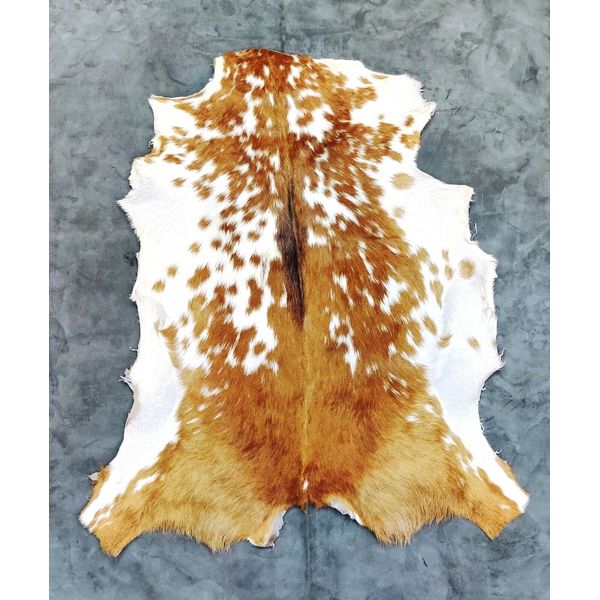 Neutral Animal Skin Pelt decor, Nordic Goat Hide, Taxidermy Leather Fur Coat