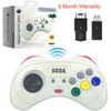 Retro-Bit 2.4 GHz Wireless Controller 8-Button Sega Saturn Genesis Mini White V2