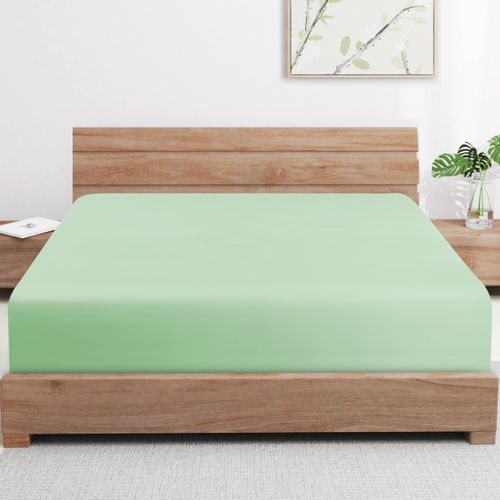 2 Pack Bamboo Viscose Cooling Fitted Sheet Twin Size Only, 400 Thread Count, 16" Deep Pocket Cooling Bottom Sheets for Hot Sleeper, Silky Soft Breathable (Twin, Sage Green