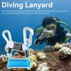 Frdhee Elastic Spiral Cable Diving Reef Hook Anti-Lost Spring Coil Lanyard (Blue)