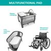 Changing Pad Liners Waterproof (3 Count), Flannel Portable & Durable Diaper Pads, White