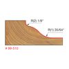 Freud 99-510: 2-3/4" (dia.) Raised Panel Bit with 1/2" shank, 35/64" large radius