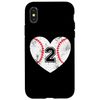 Baseball Heart Player #2 Baseball Mom Dad Varsity Team Case for iPhone X/XS