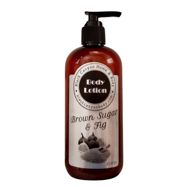 Black Canyon Brown Sugar & Fig Scented Luxury Body Lotion with Lanolin and Jojoba Oil, 16 Oz