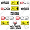 Fits Wacker Neuson 803 Decal Kit Excavator Replacement Stickers - 3M VINYL!