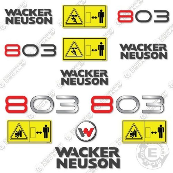 Fits Wacker Neuson 803 Decal Kit Excavator Replacement Stickers - 3M VINYL!